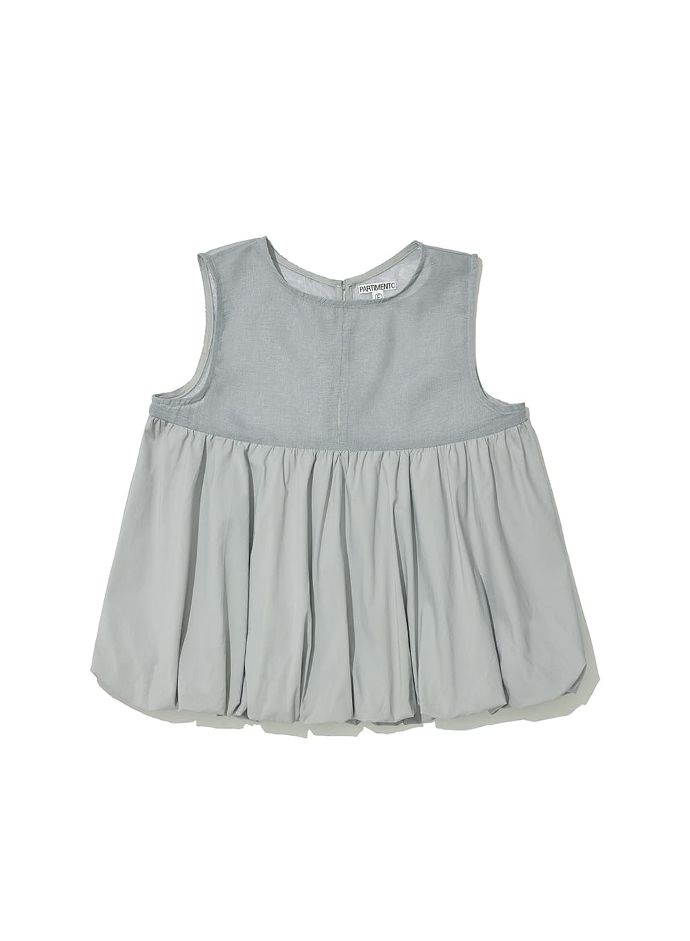SLEEVELESS PUFF BLOUSE_GREY