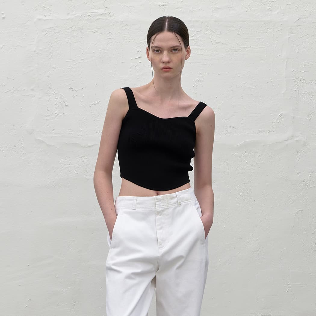 (Z-T-6759)NOUVELLE SLIM SLEEVELESS KNIT