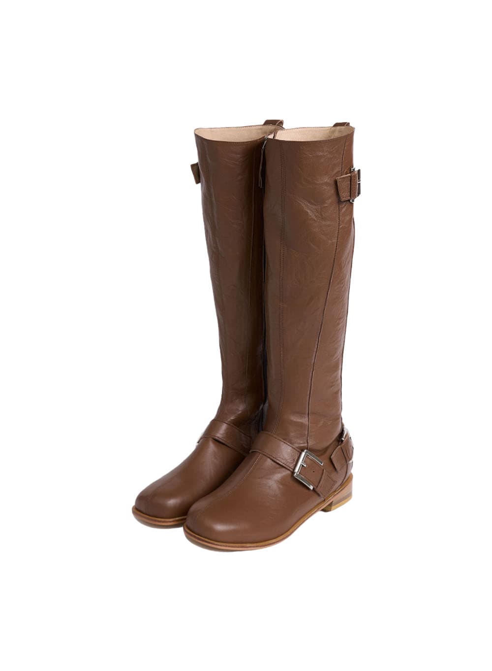 LEATHER HANNES LONG BOOTS_TAUPE