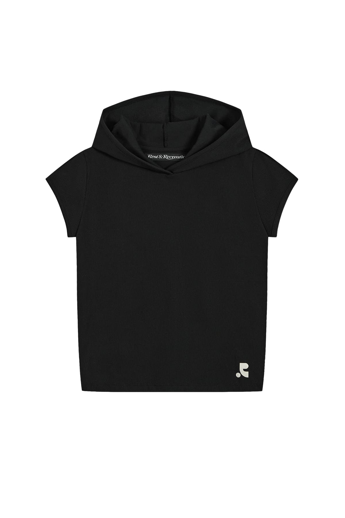 CAP SLEEVE HOODIE - BLACK
