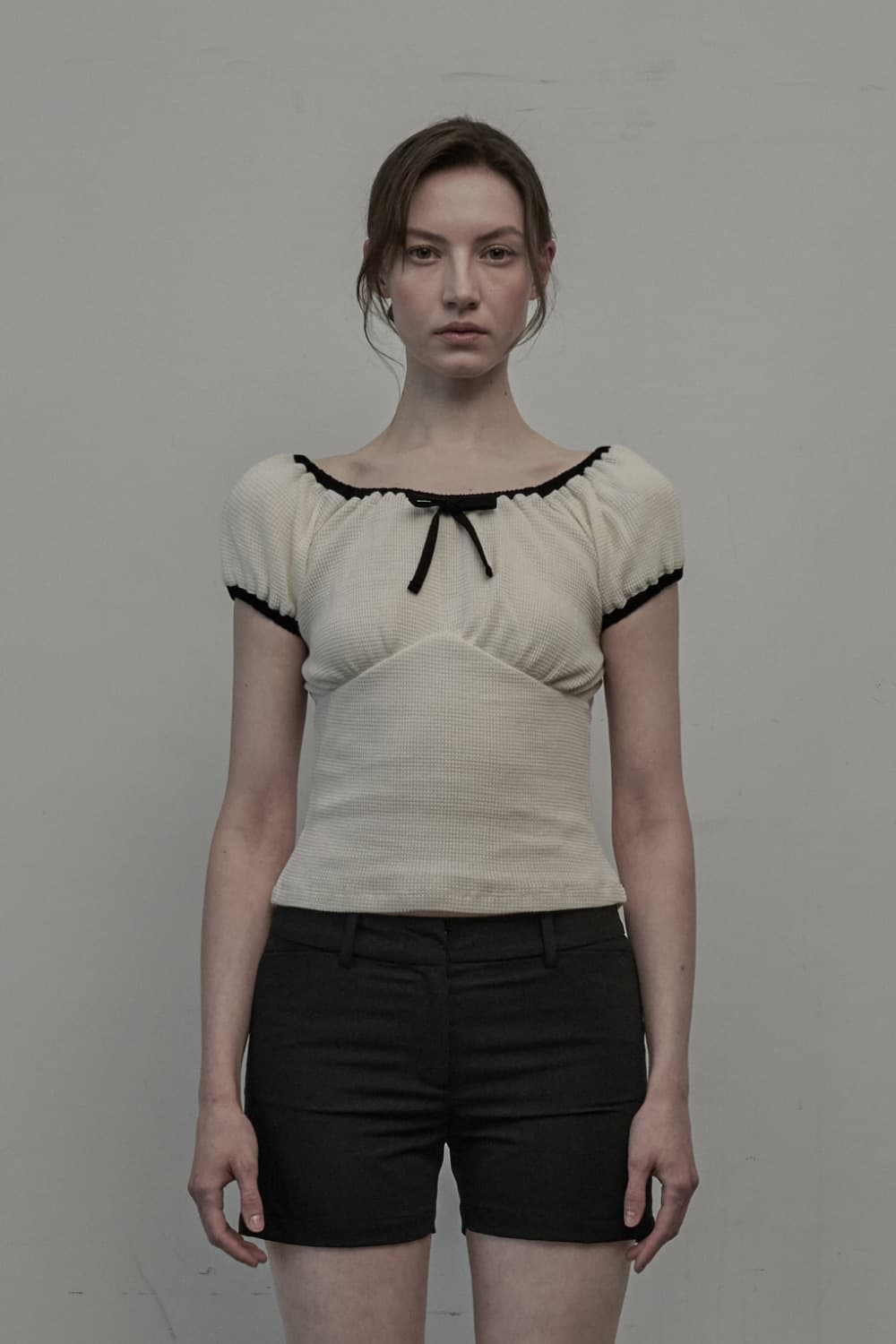 June Shirring Top - Cream