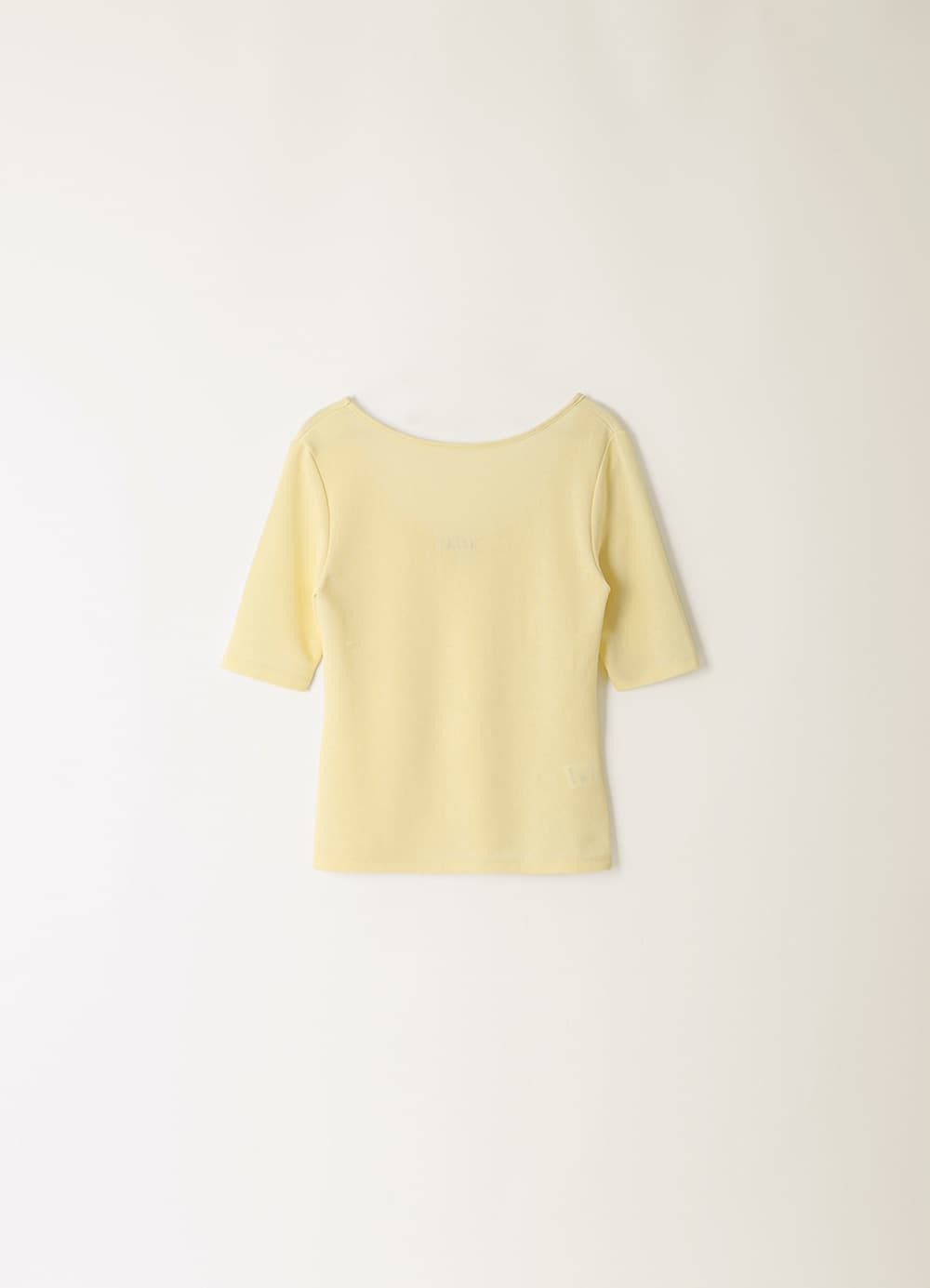 Scoop Back Slim T-Shirt - Custard Yellow