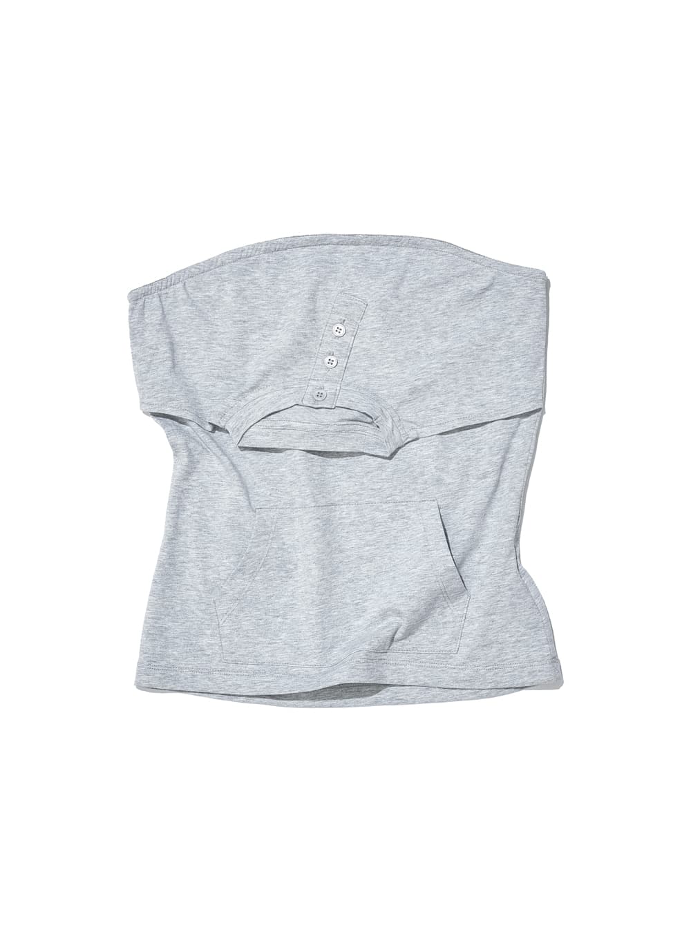 DECONSTRUCTED STRAPLESS TOP_MELANGE