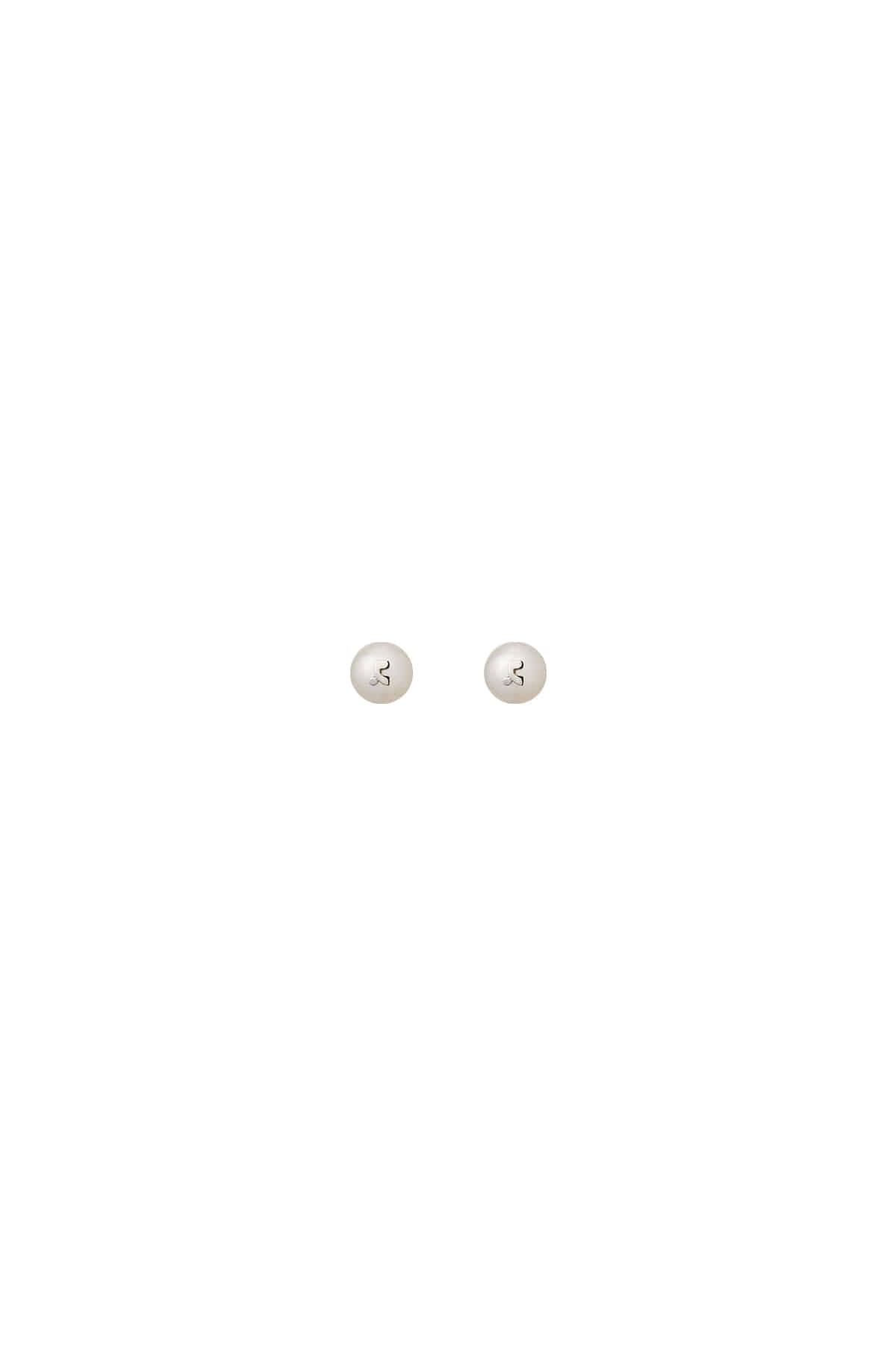 (S)LOGO PEARL EARRING - SILVER