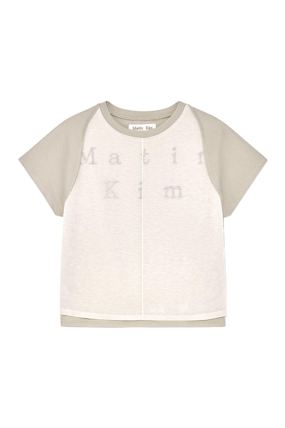 PINTUCK LAYERED SLIM CROP TOP IN LIGHT KHAKI