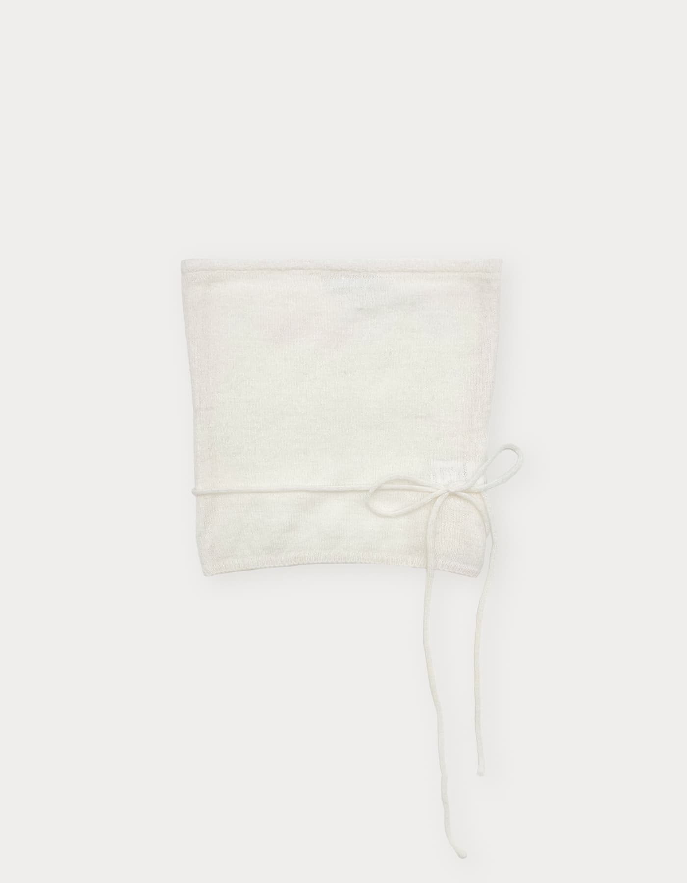 See-Through Knit Bustier Top - Ivory