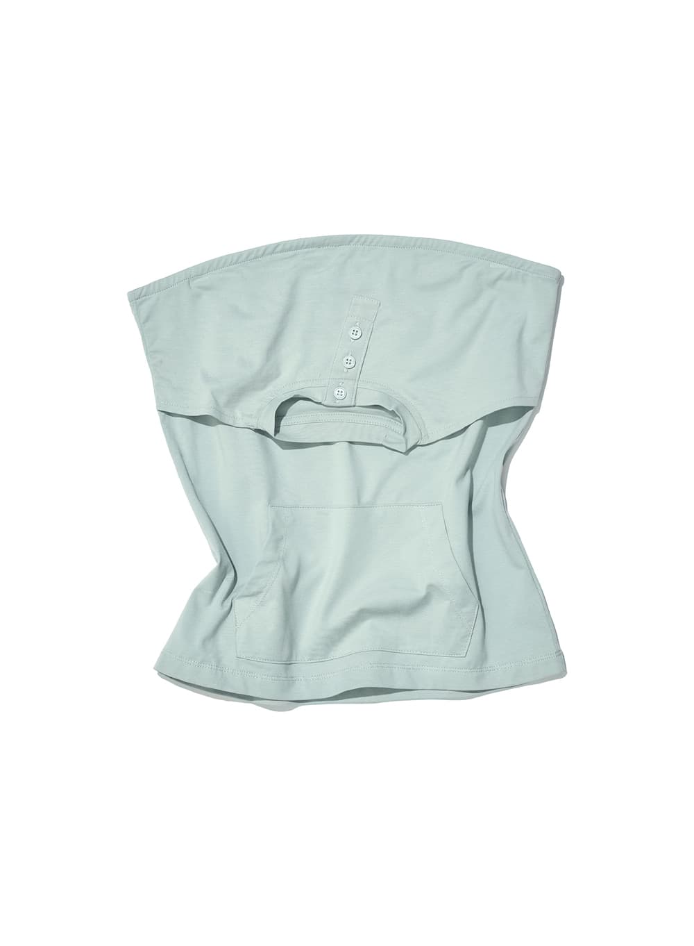 DECONSTRUCTED STRAPLESS TOP_DUSTY MINT