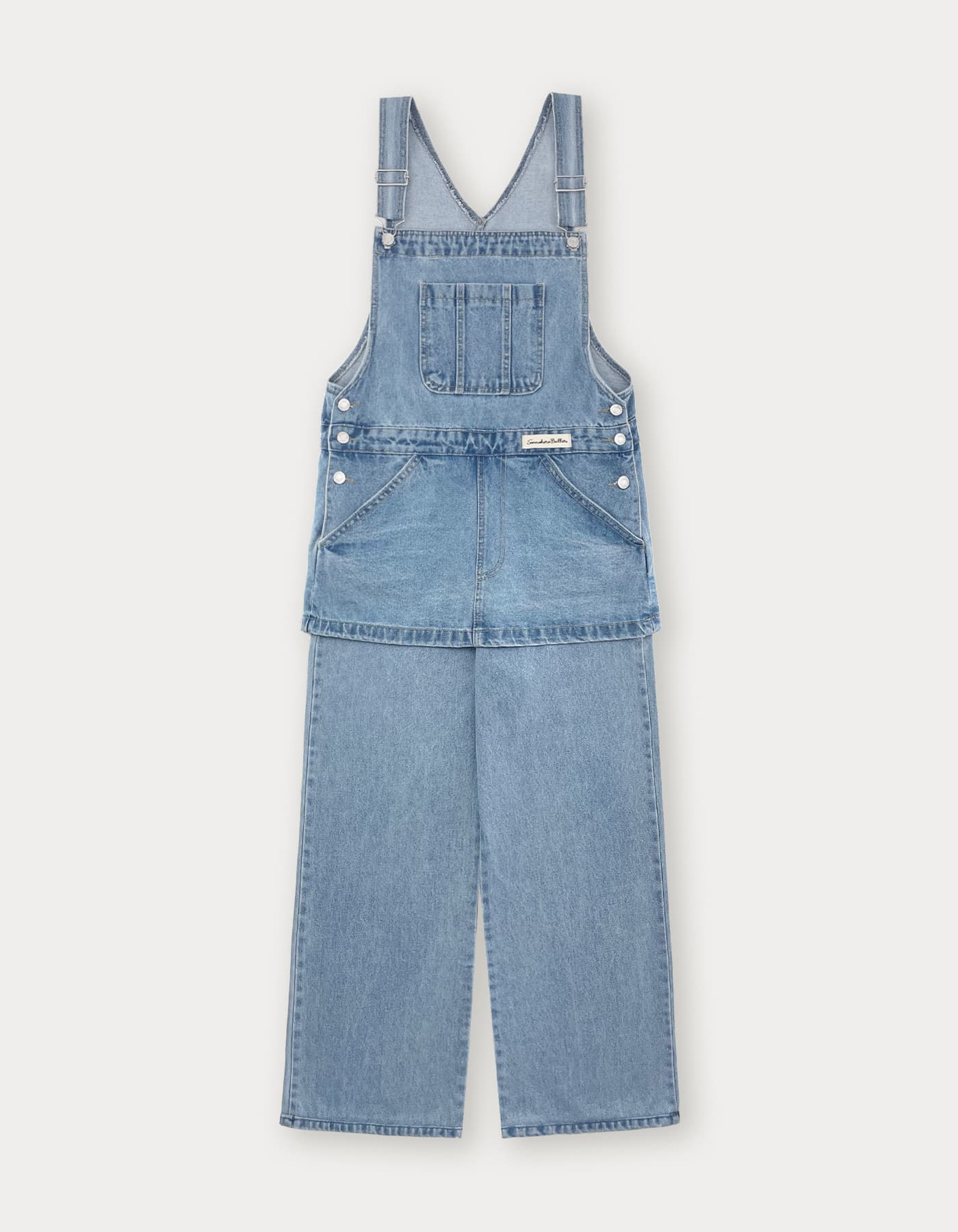 Combi Denim Overall - Middle Blue