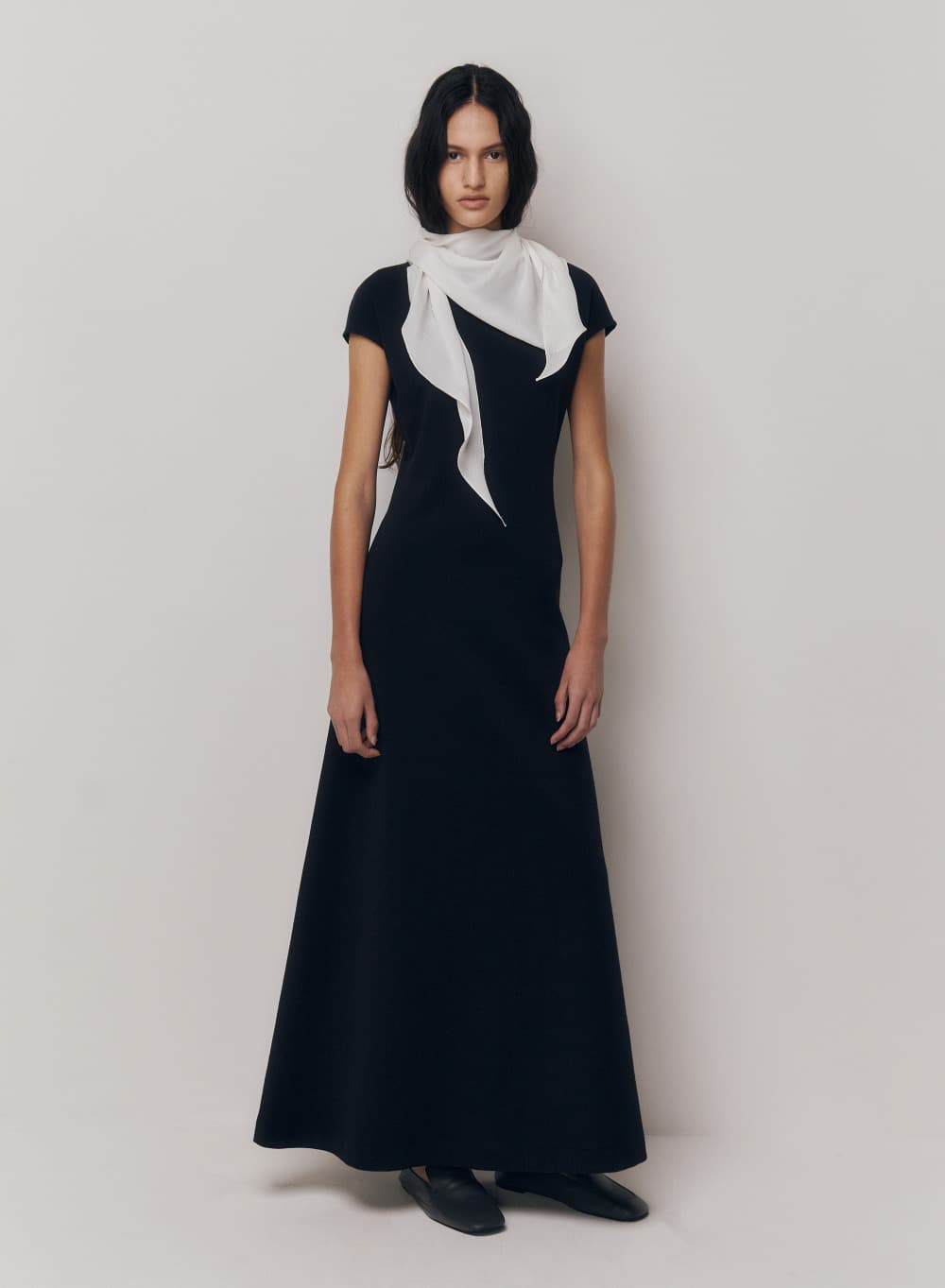 Shaped Jersey Dress Black