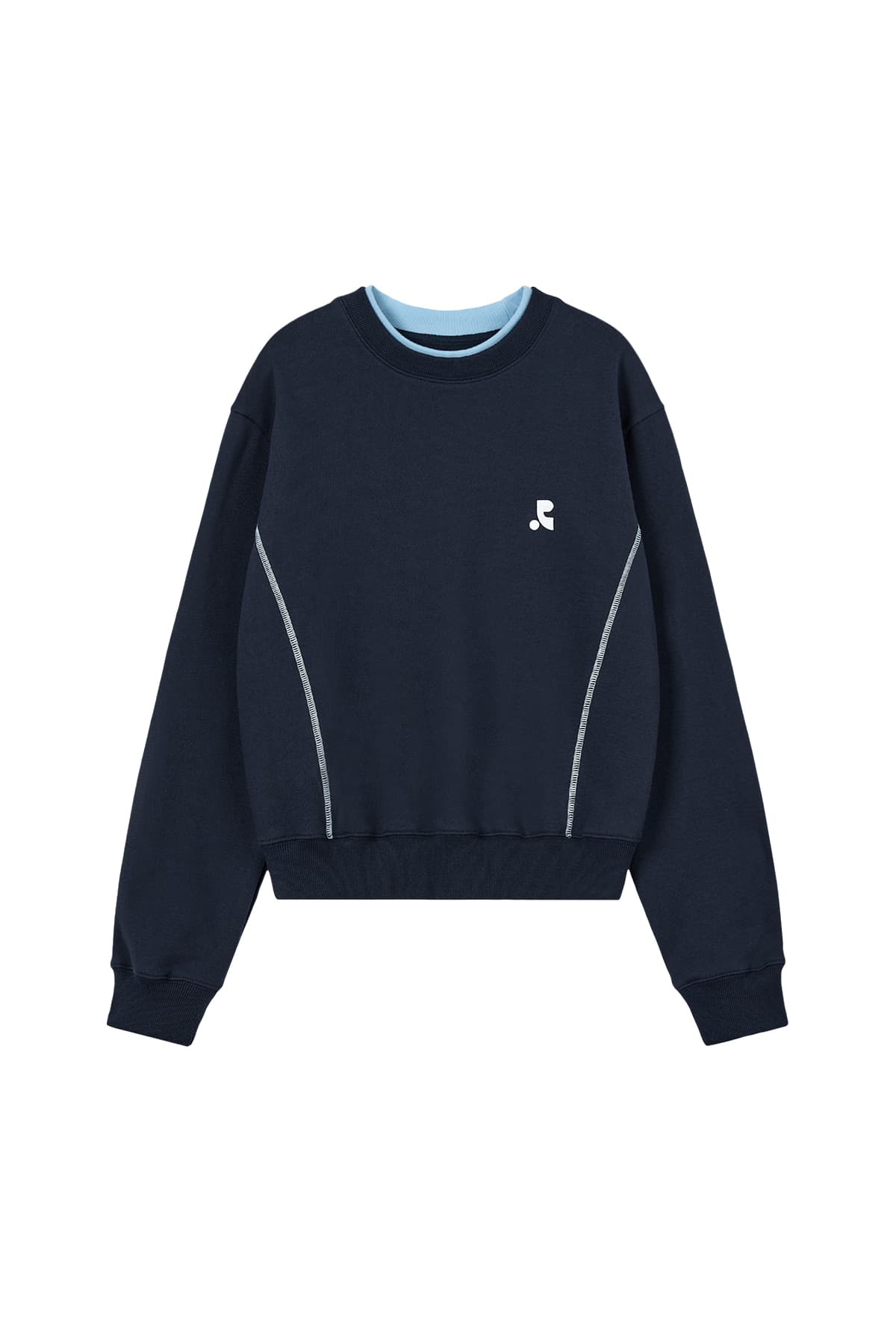LAYERED SWEATSHIRT - NAVY