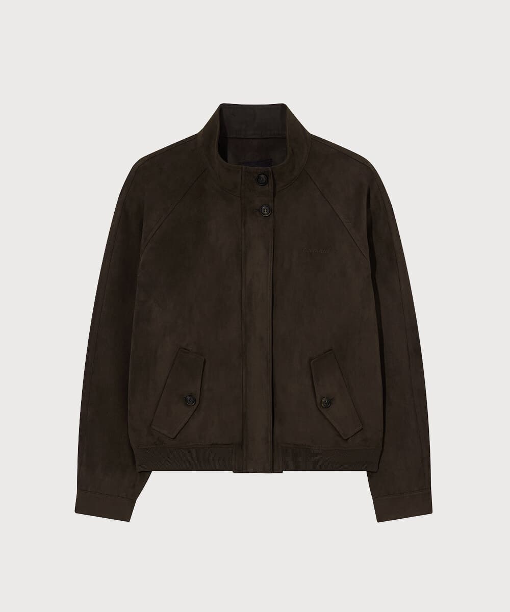 우먼 스웨이드 헤링턴자켓 Brown