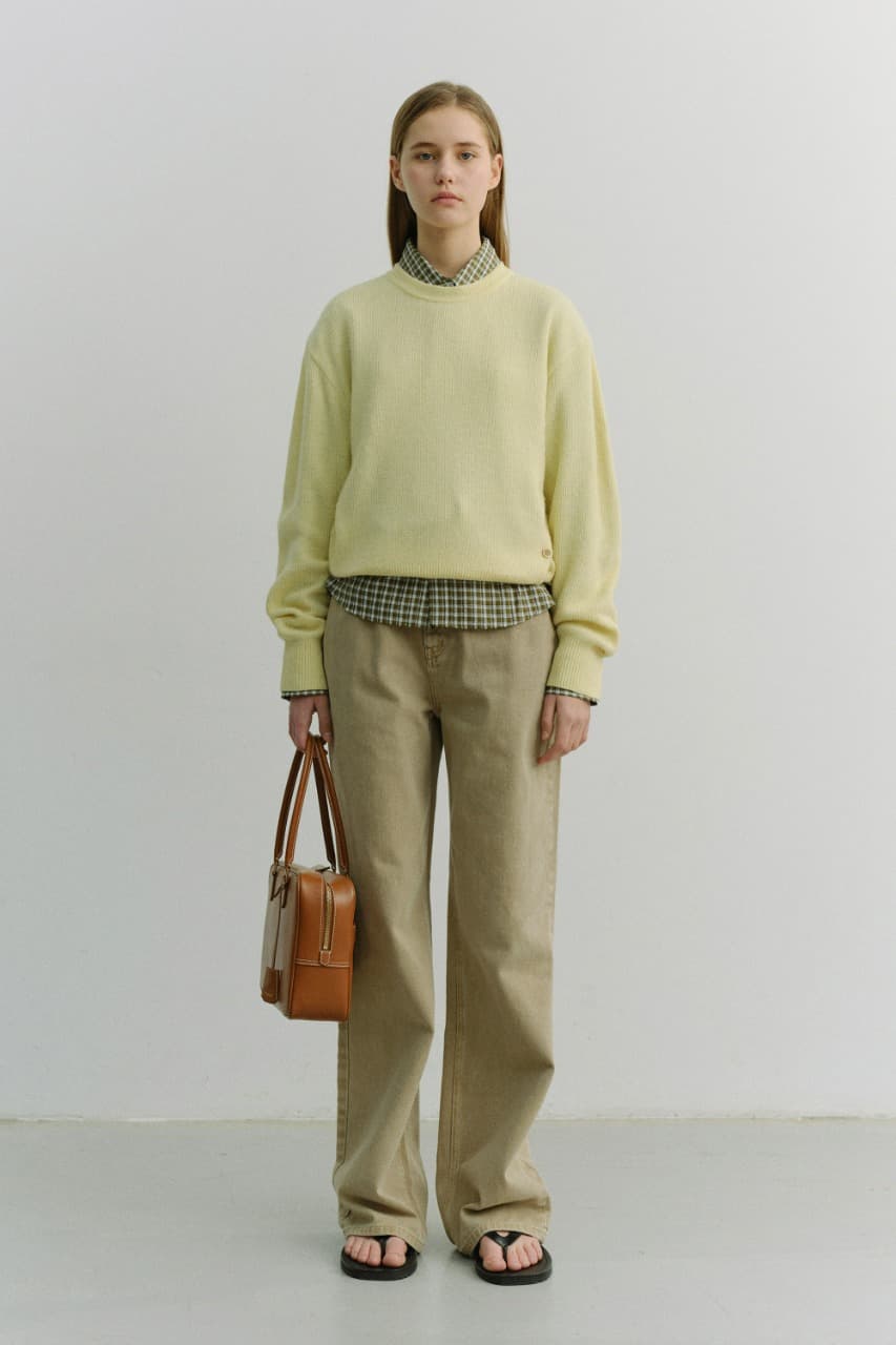 RELAXED WIDE JEANS DYED SAND BEIGE_UDPA6A208I2