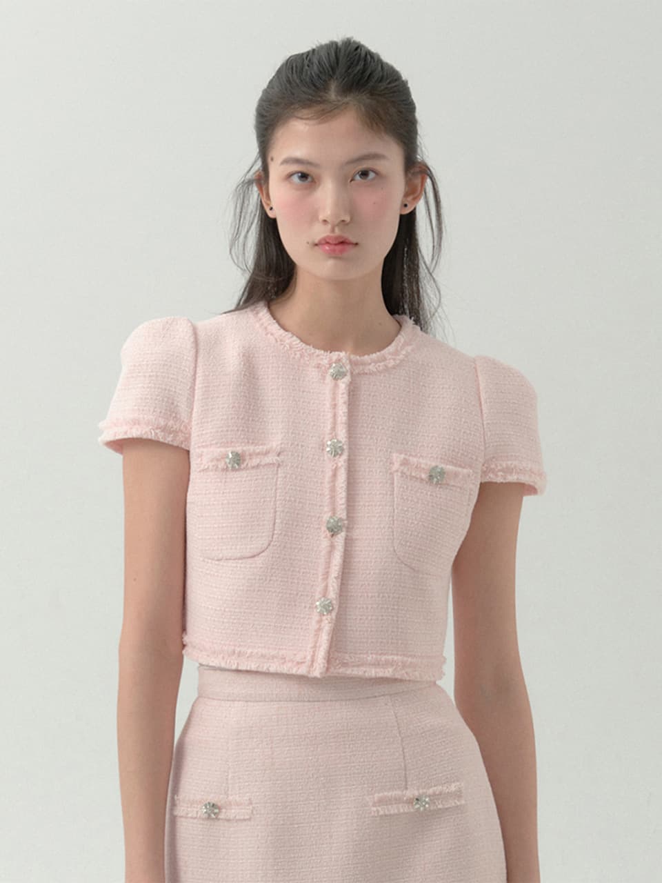 BiBi Tweed Half Jacket(2Color)[Pink 6/12 예약배송]