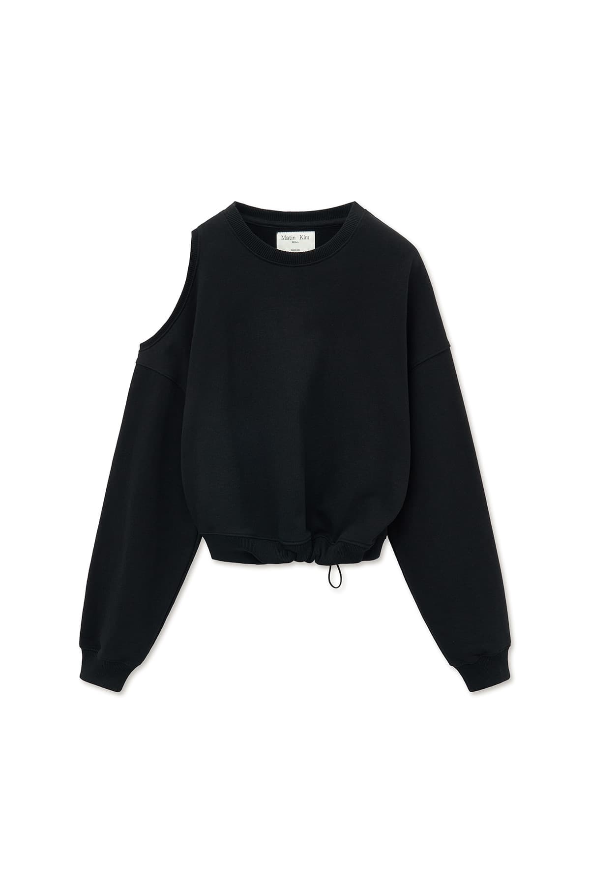 SHOULDER HOLE SWEATSHIRT IN BLACK