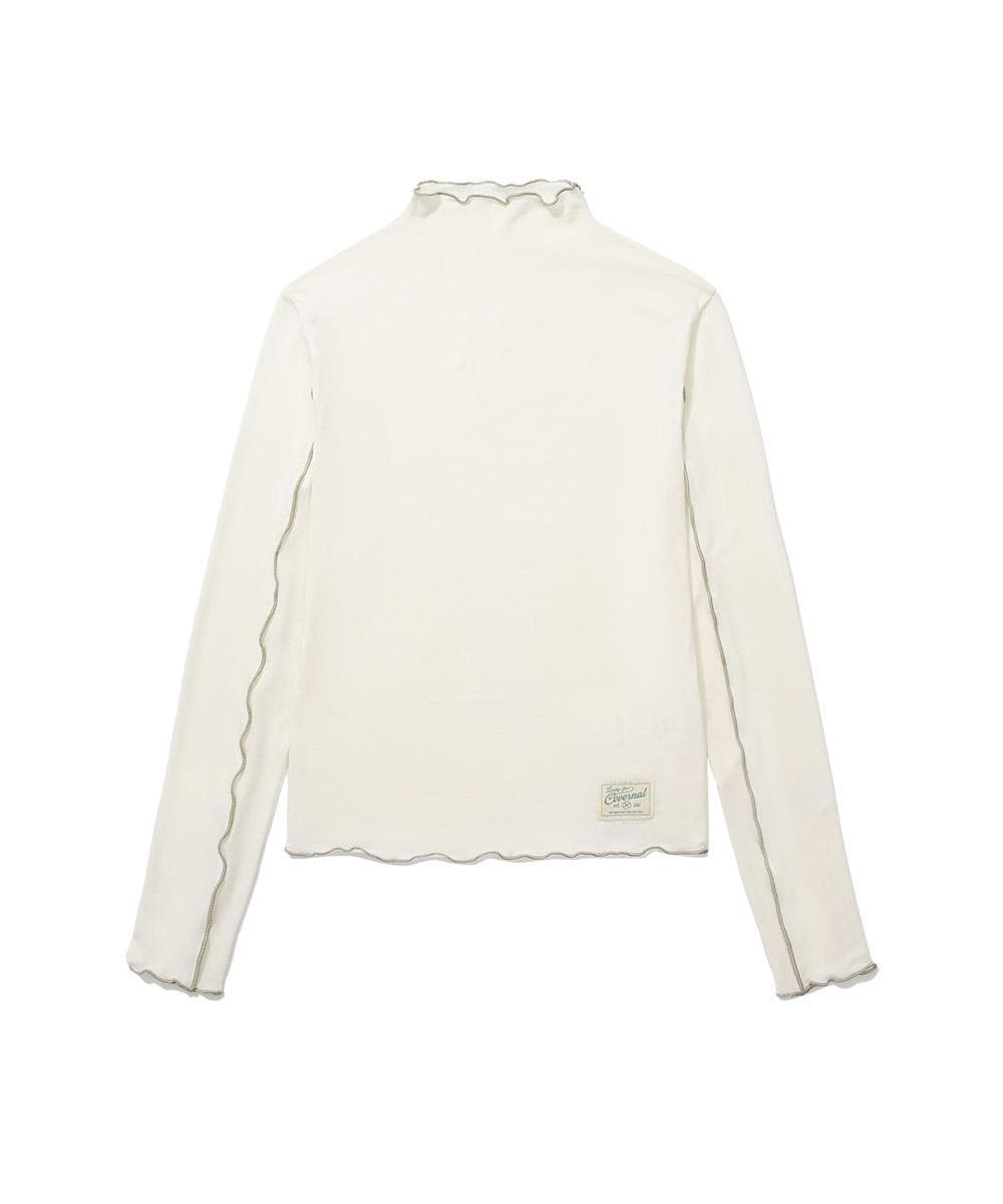 우먼 라이닝 터틀넥 롱슬리브 Ivory