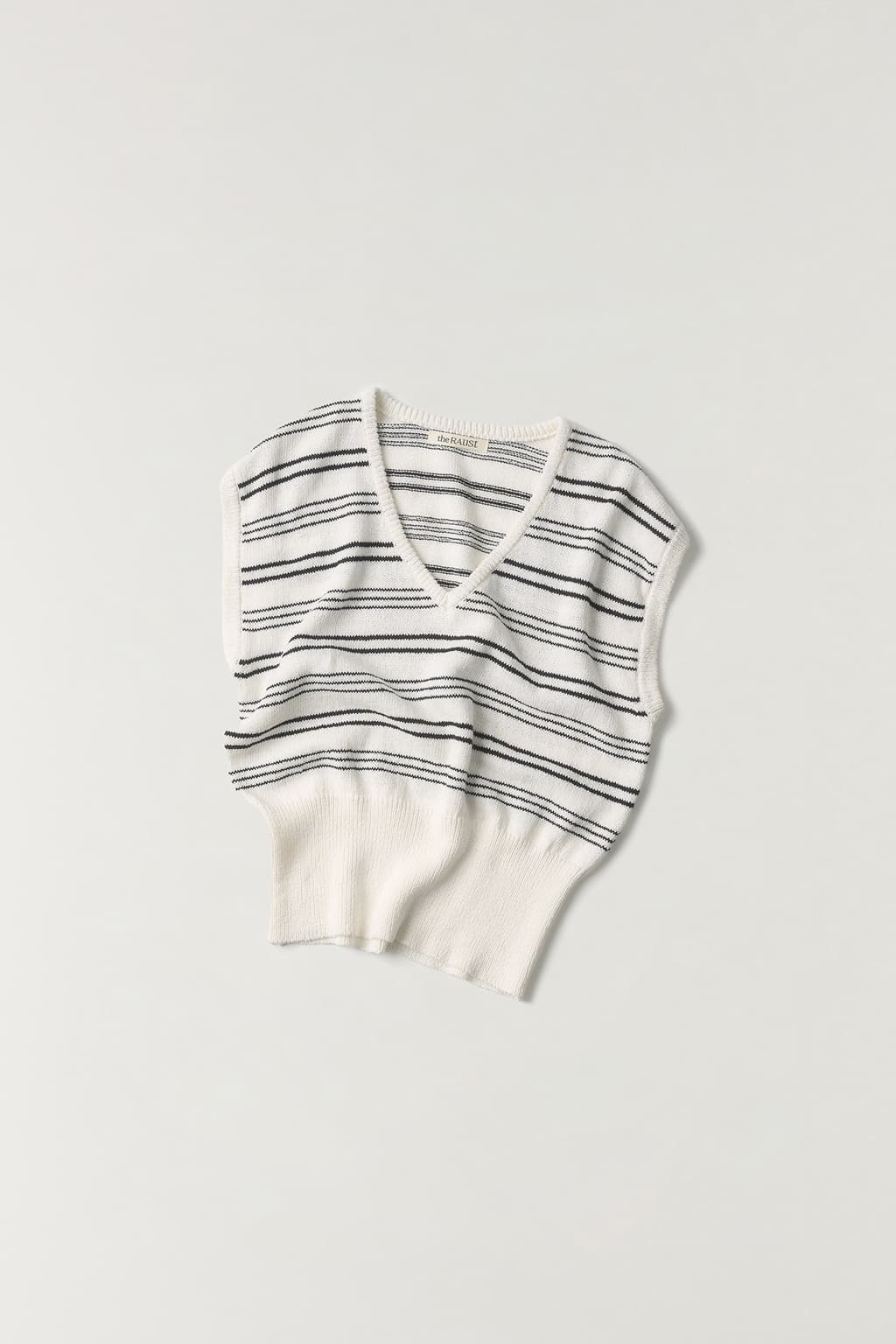 브이넥 니트 베스트 STRIPE