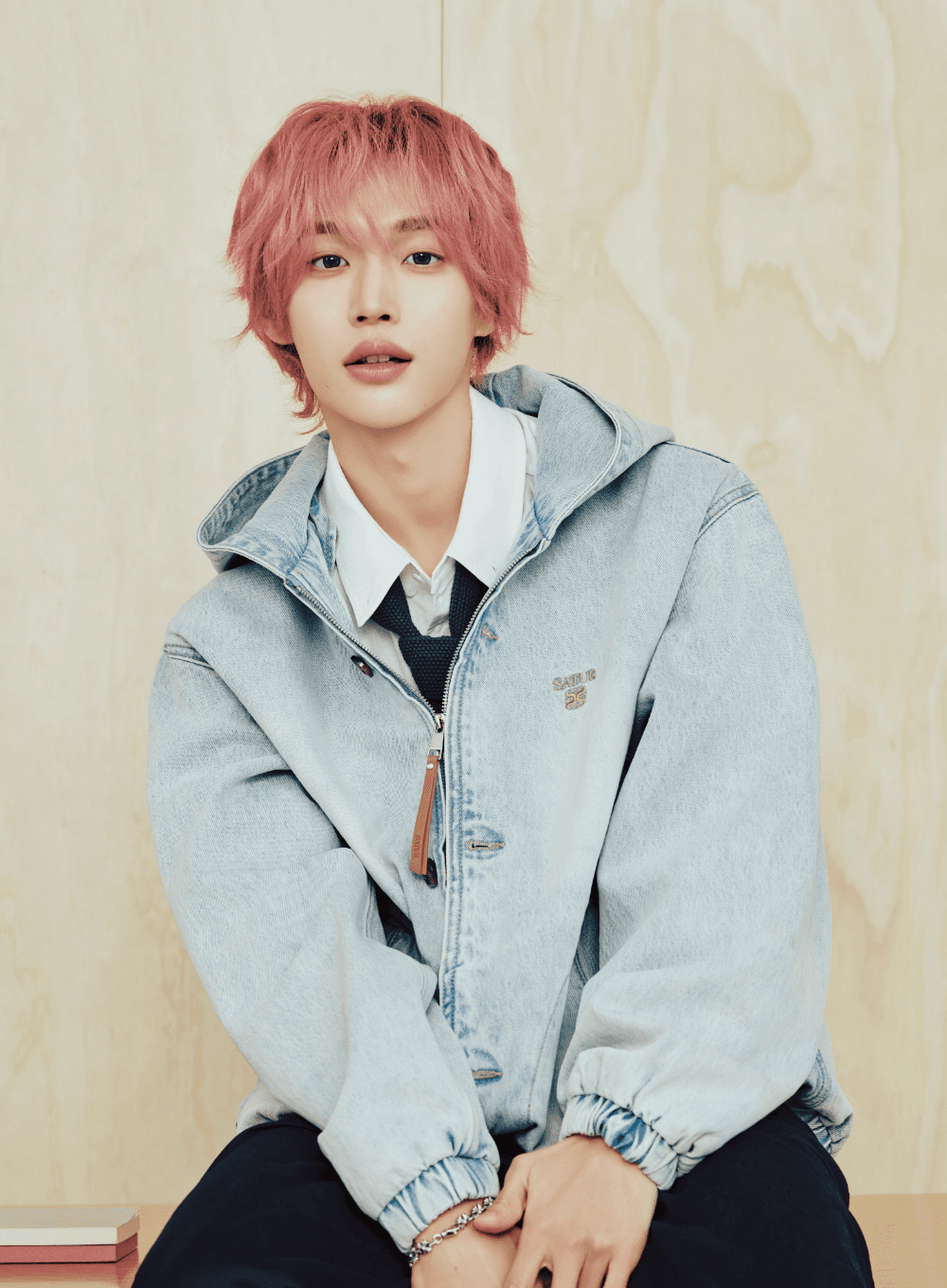Teo Denim Blouson Jacket - Light Blue