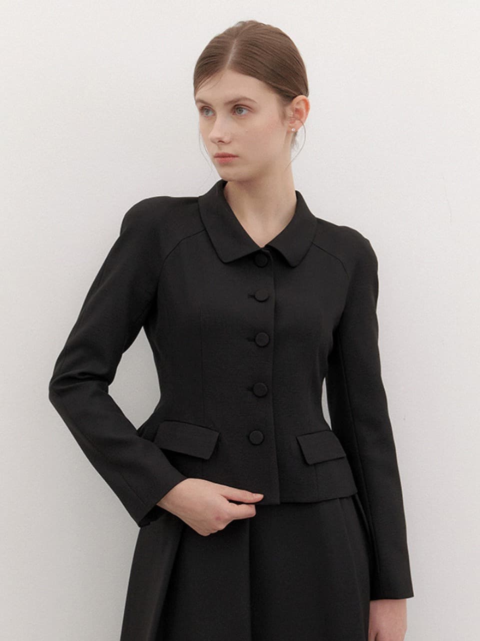 Raglan-sleeve Jacket(벨트 제공)/ Black(3color)