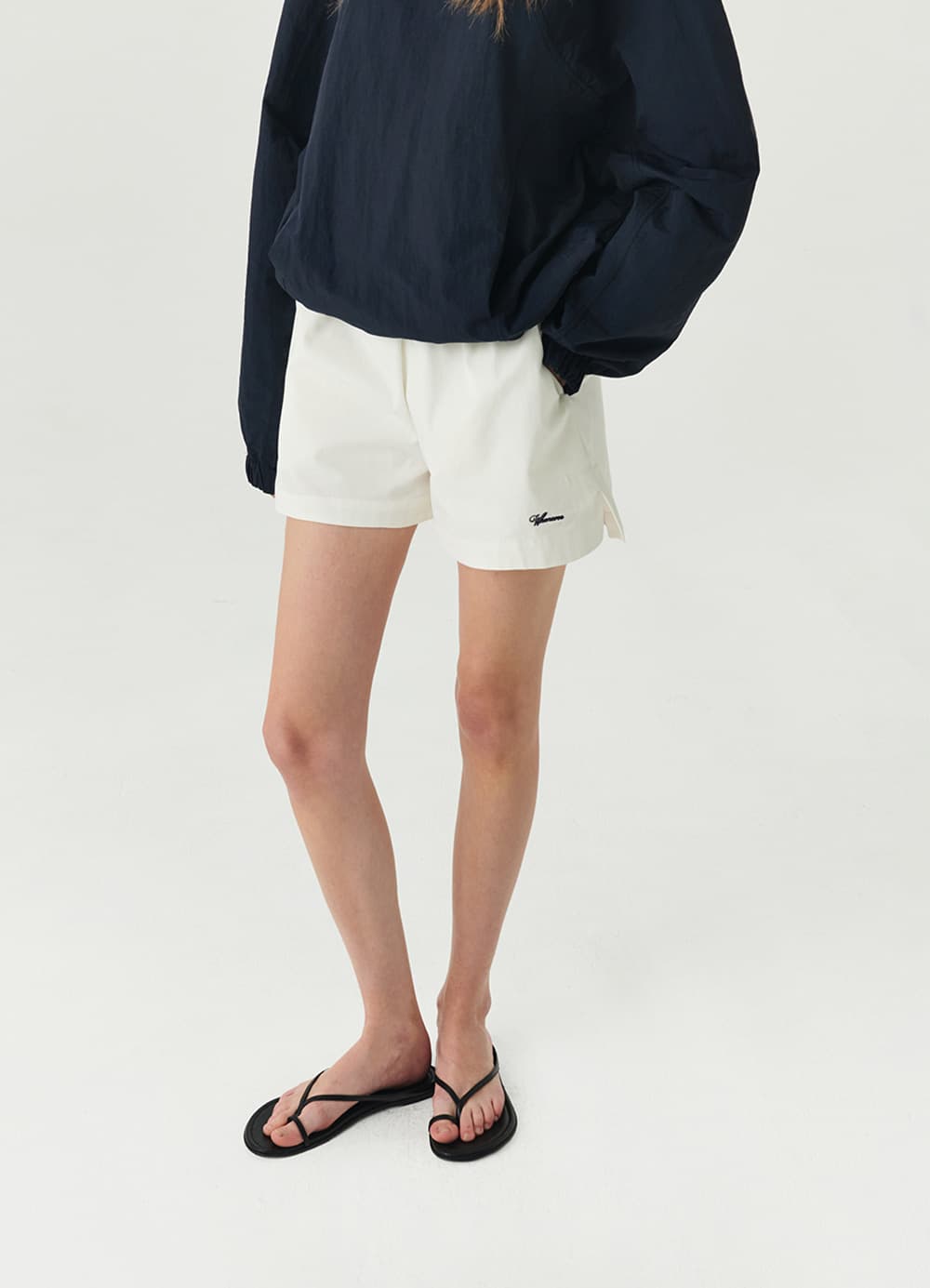 Whenever Cotton Short Pants - White