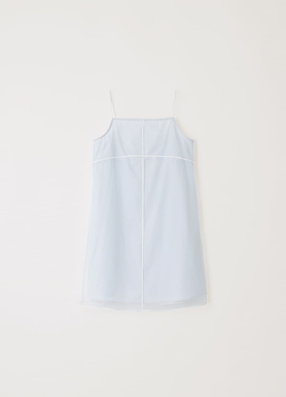 Layered Sheer Slip Dress - Powder Blue