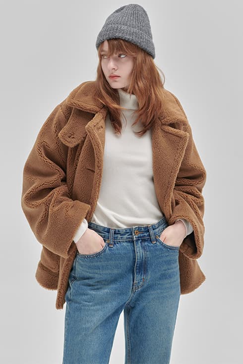 23WN teddy bear peacoat [BR]