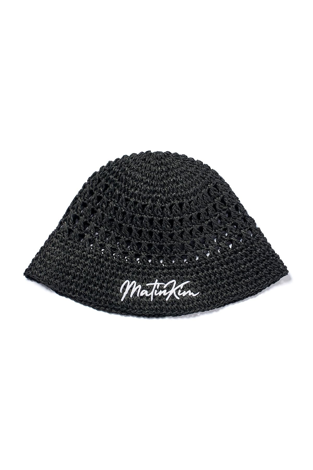 MATIN PAPER KNIT BUCKET HAT IN BLACK
