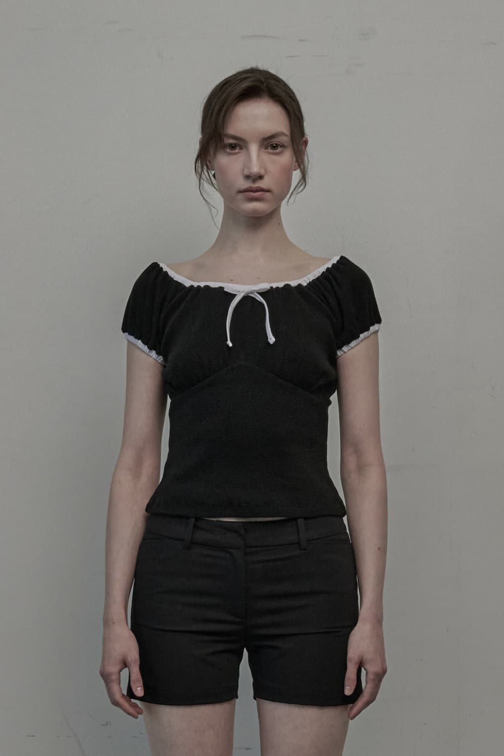 June Shirring Top - Black