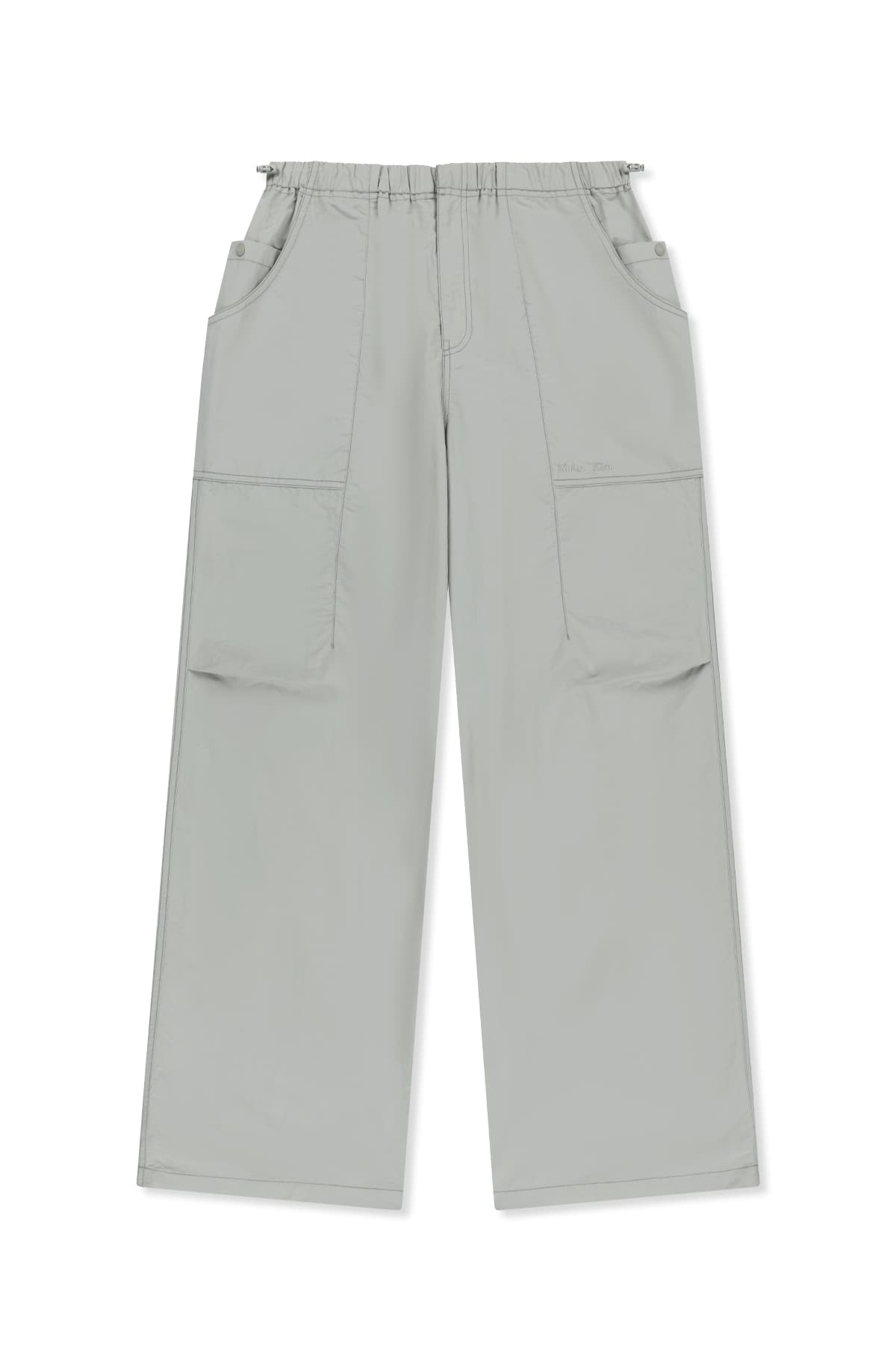 MULTI PANEL PARACHUTE PANTS IN LIGHT GREY