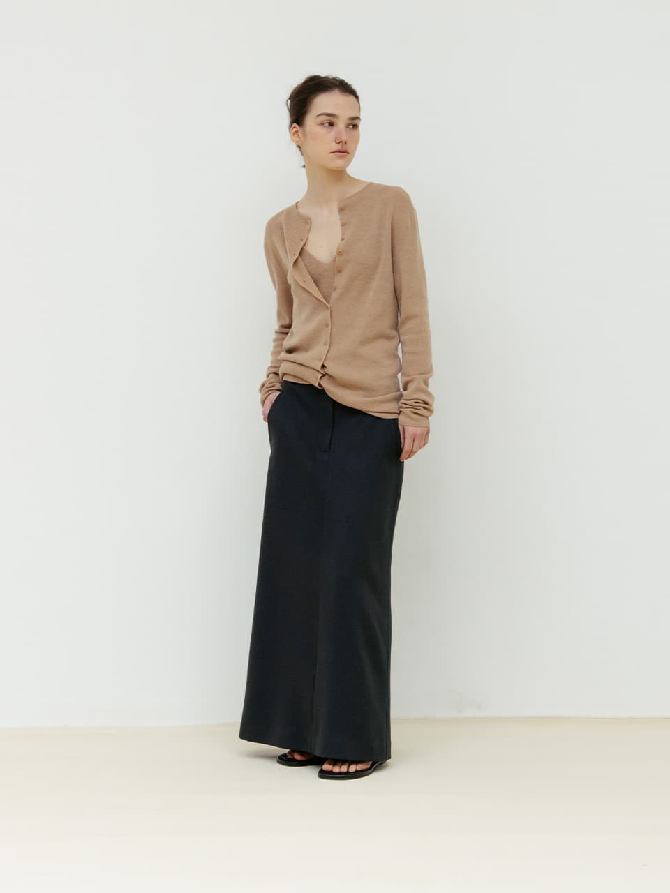 TESSA SKIRT by JAPANESE FABRIC [BLACK, NAVY, CHARCOAL]