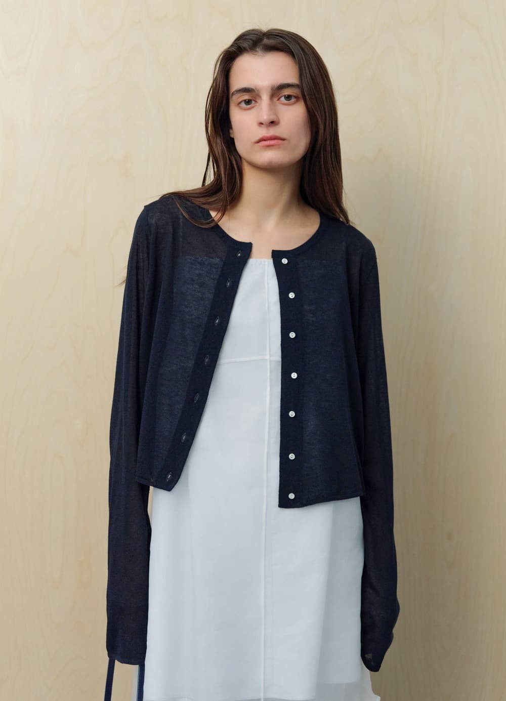 Light Linen Cardigan - Darknight Navy