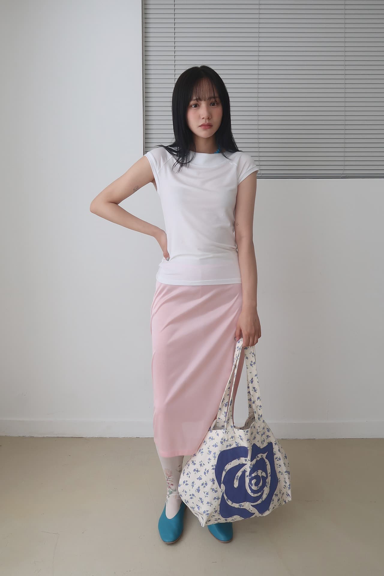 BOAT NECK CAP SLEEVE T-SHIRT_WHITE