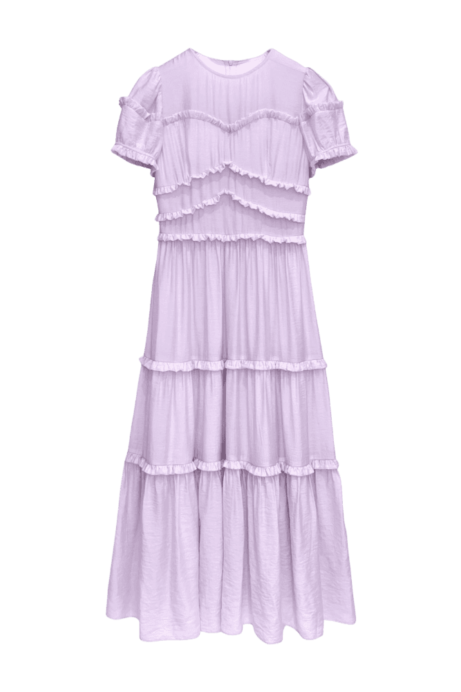 Frill Can-can Dress (Purple)