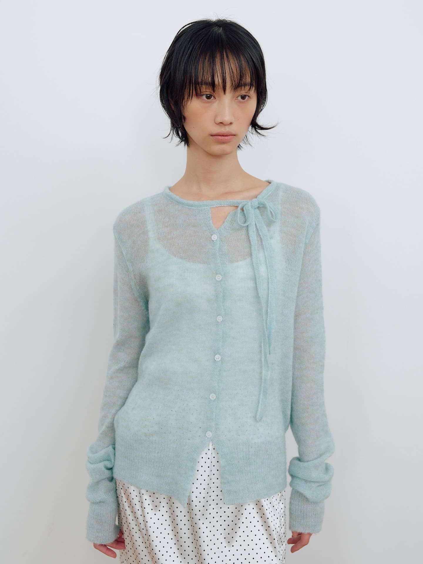 STRING CARDIGAN_MINT