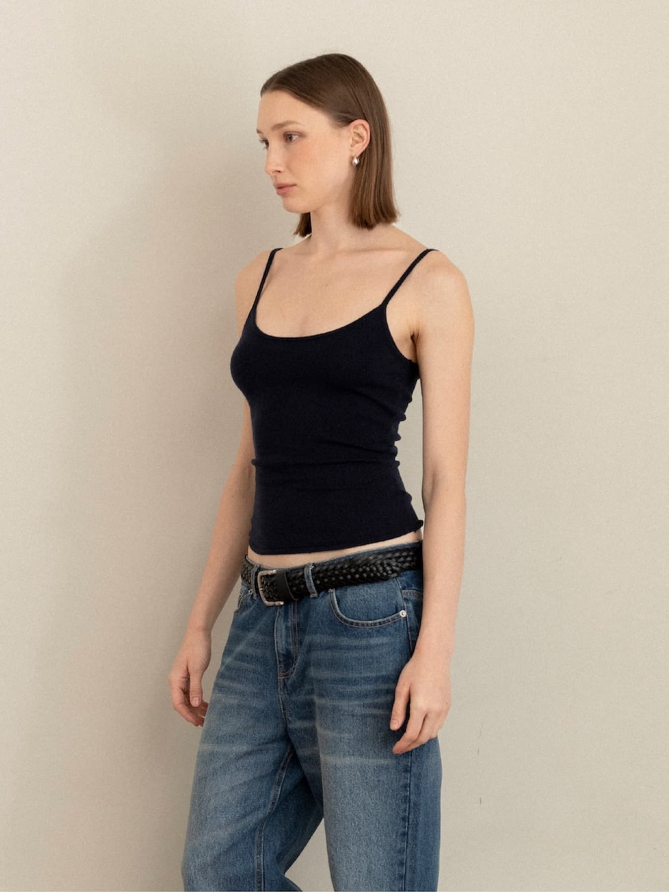 G CLASSIC KNIT CAMISOLE (NAVY)