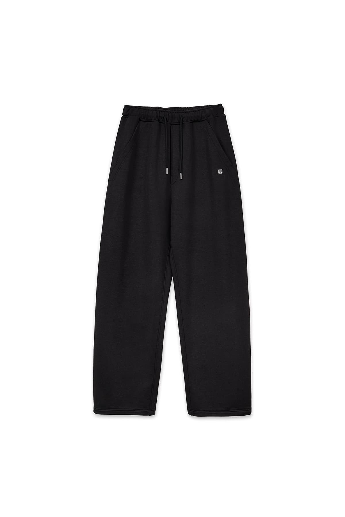 BACK POCKET GLITTER SWEATPANTS FOR WOMEN IN BLACK
