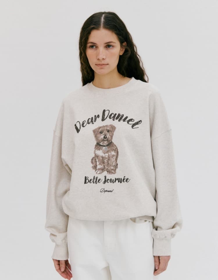 daniel graphic sweatshirt - oatmeal