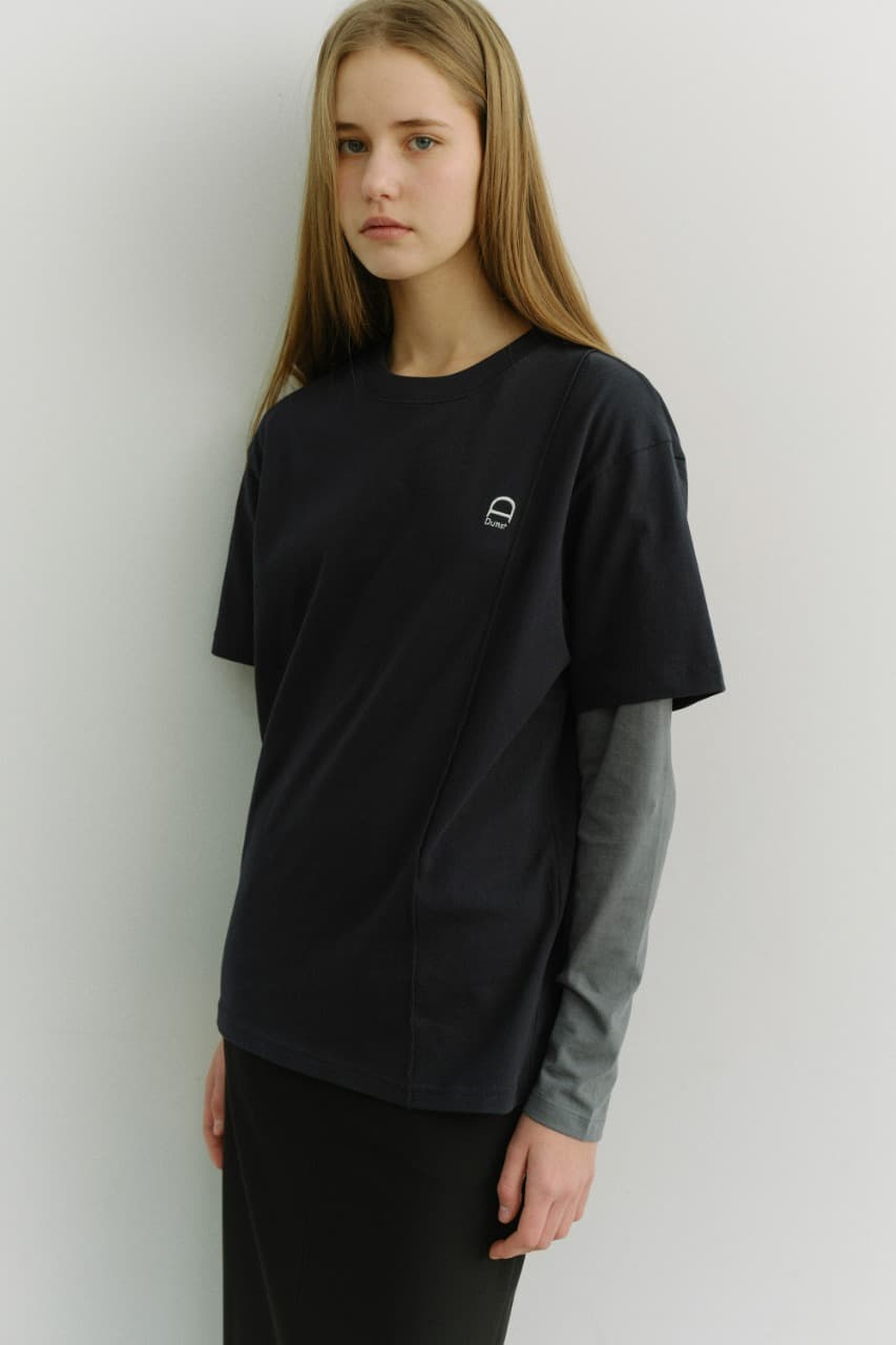 UNISEX LOGO CREASE T-SHIRT FRENCH NAVY_UDTS6A111N2
