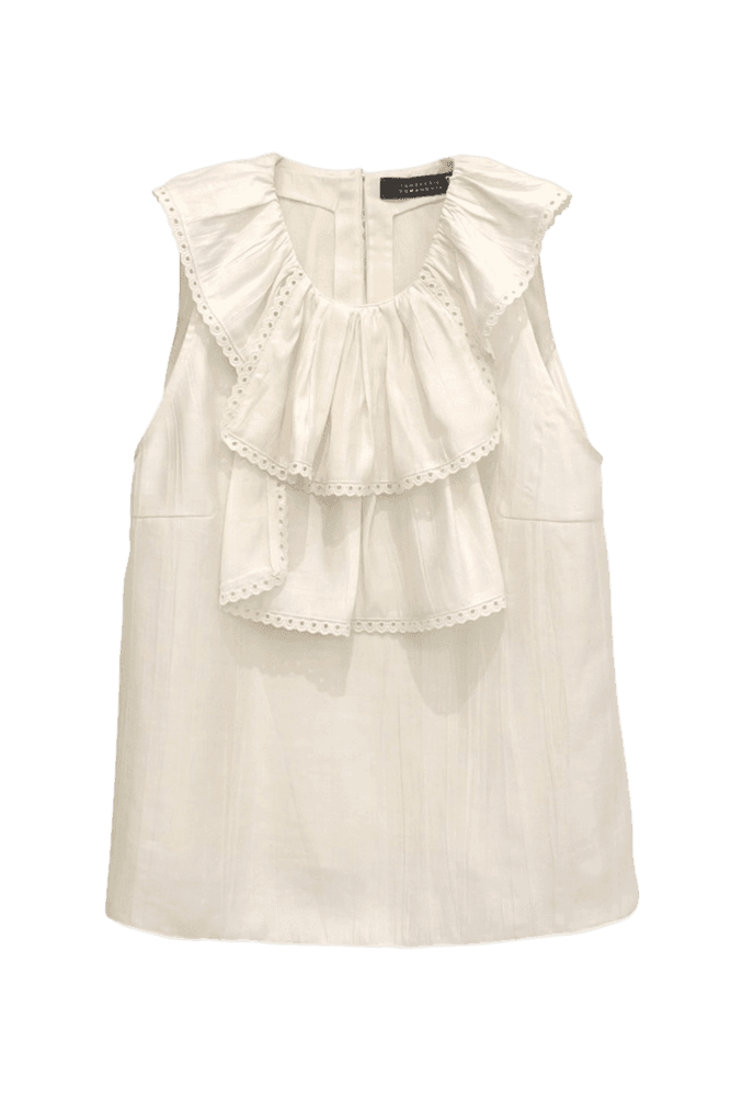 Bib Blouse (Ivory)