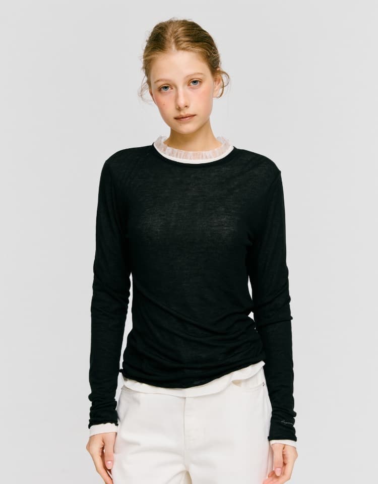 wave point t-shirt - black