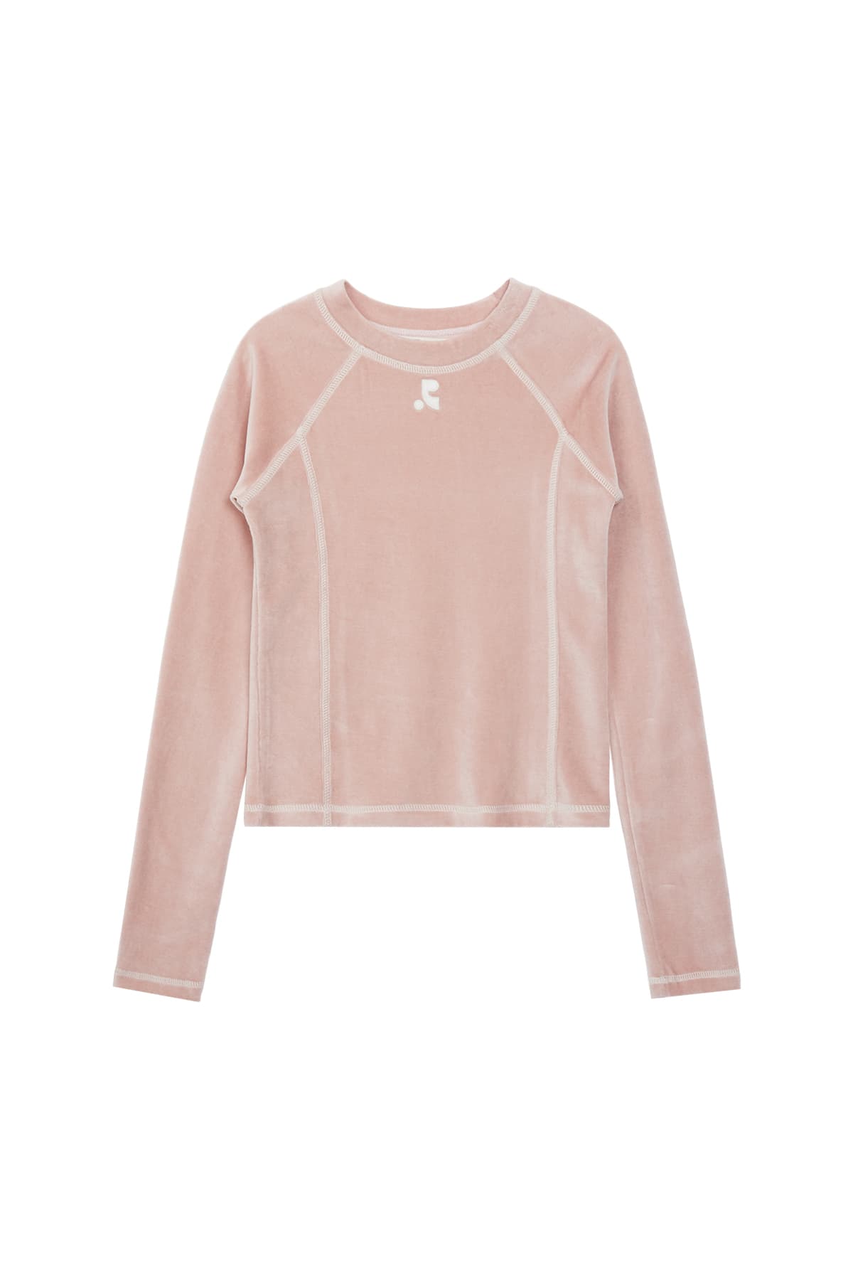 VELVET LONG SLEEVE TOP - PINK