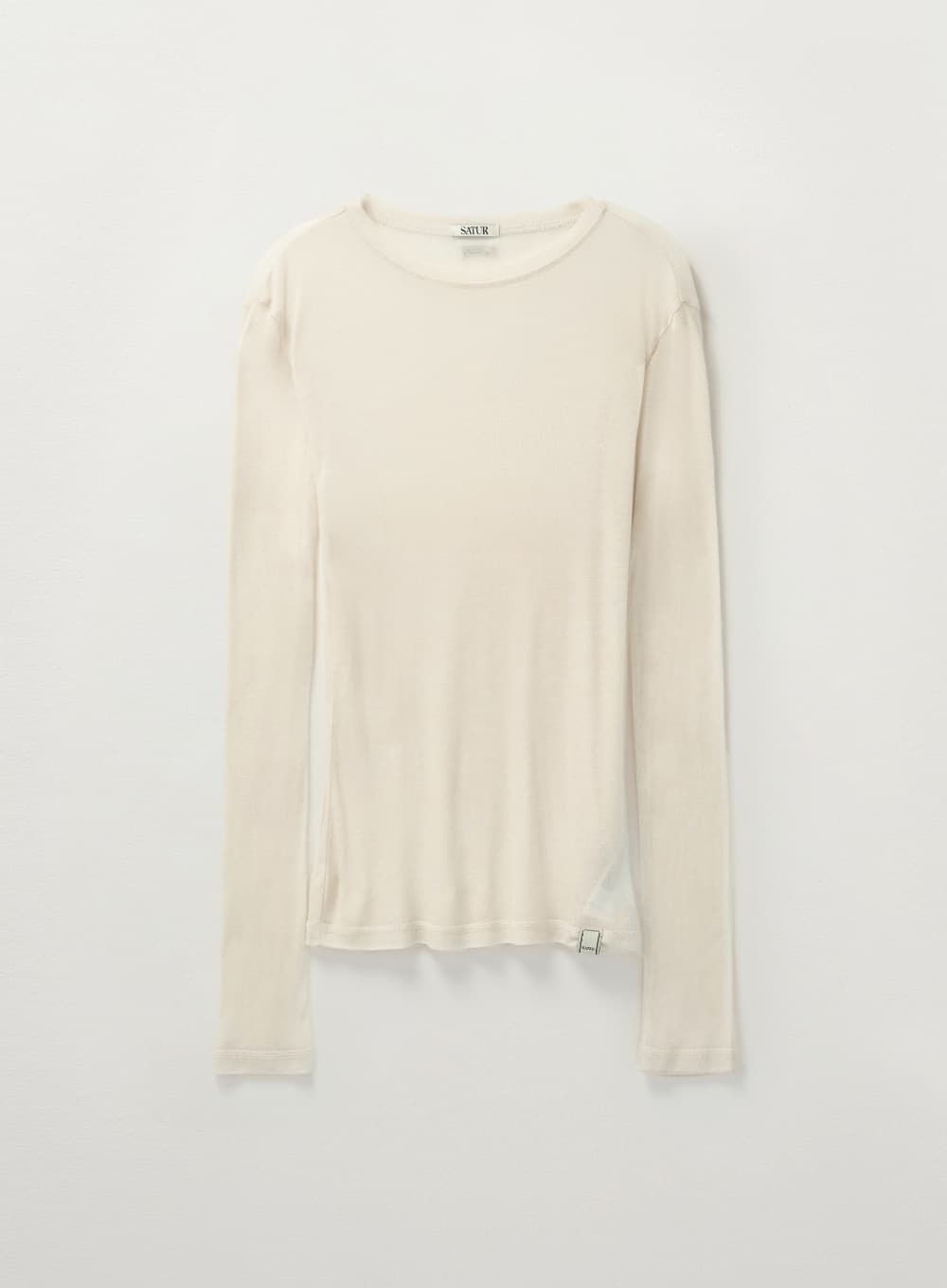 (W) Slim Fit Layered Long Sleeve - Cream