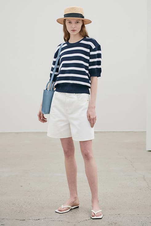 Summer marine knit pullover [NA]