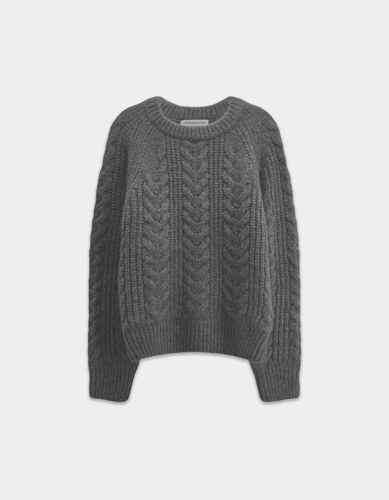 Chelsea Alpaca Cable Knit - Charcoal