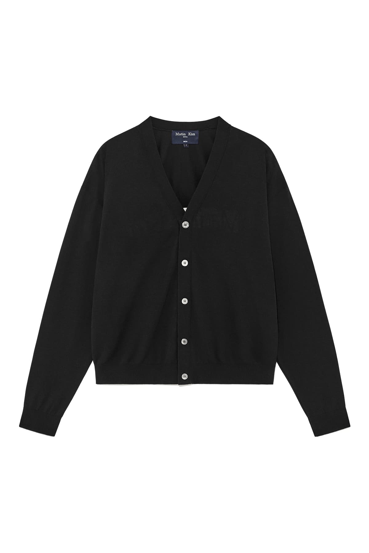 BACK LOGO SEE THROUGH CARDIGAN FOR MEN IN BLACK