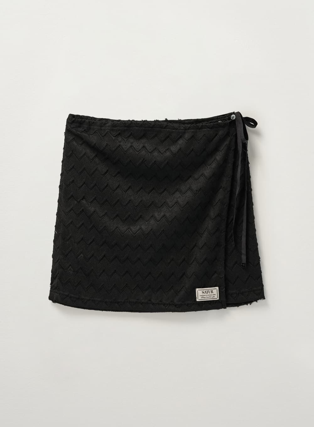 (W) Crochet Layered Skirt - Black