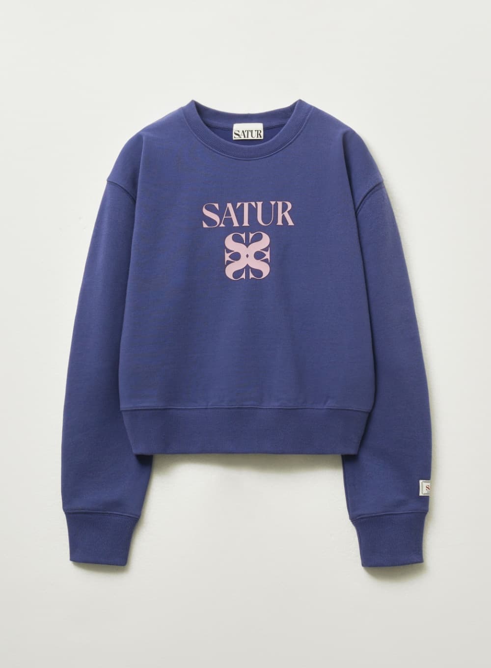 (W) Apero Volume Sleeve Crop Sweatshirt - Purple