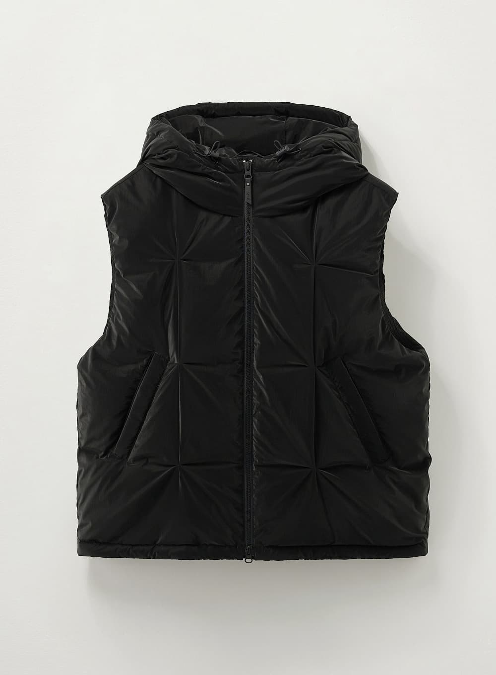 (W) Orta Hood Padding Vest - Black