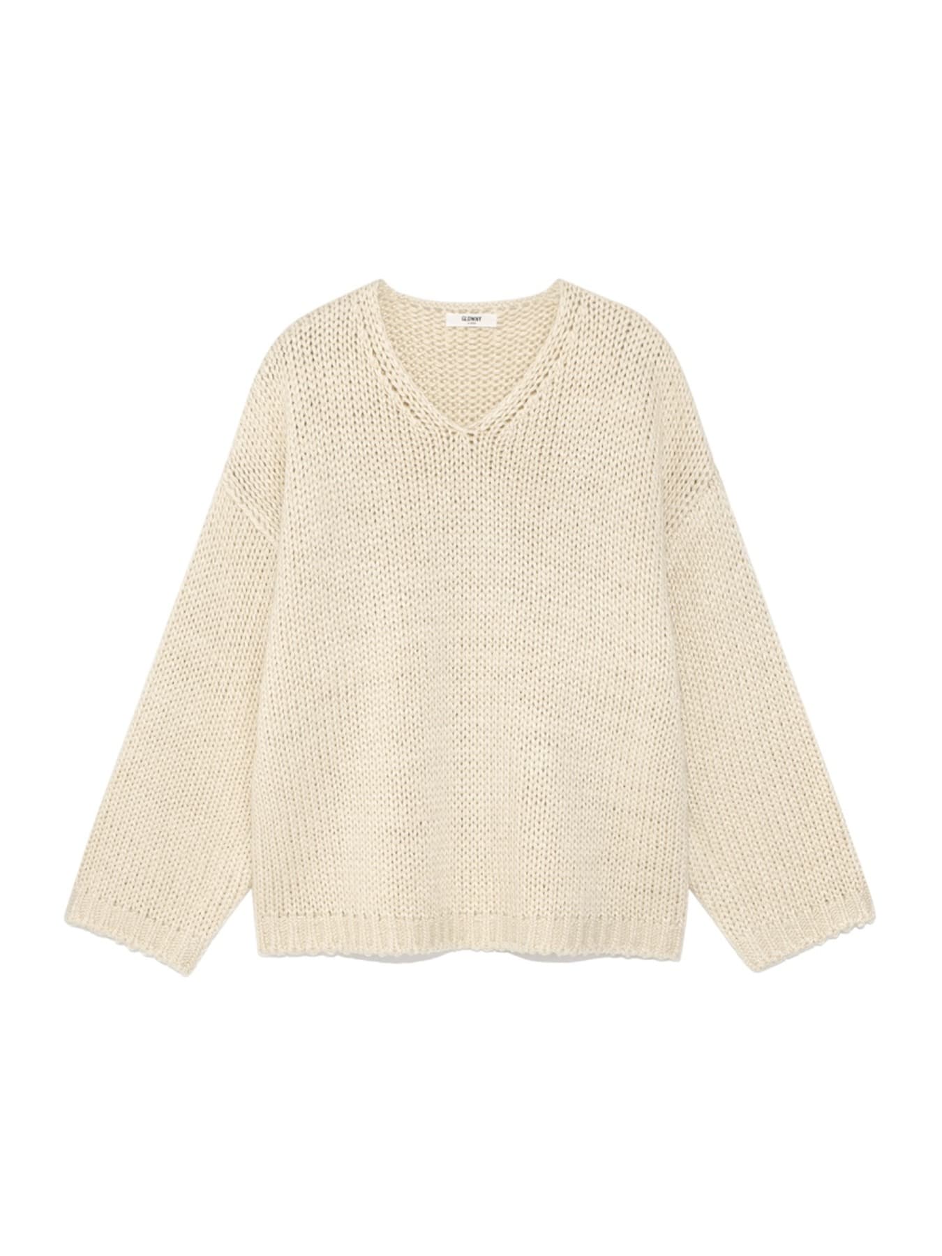 G COZY OVER KNIT TOP (CREAM)