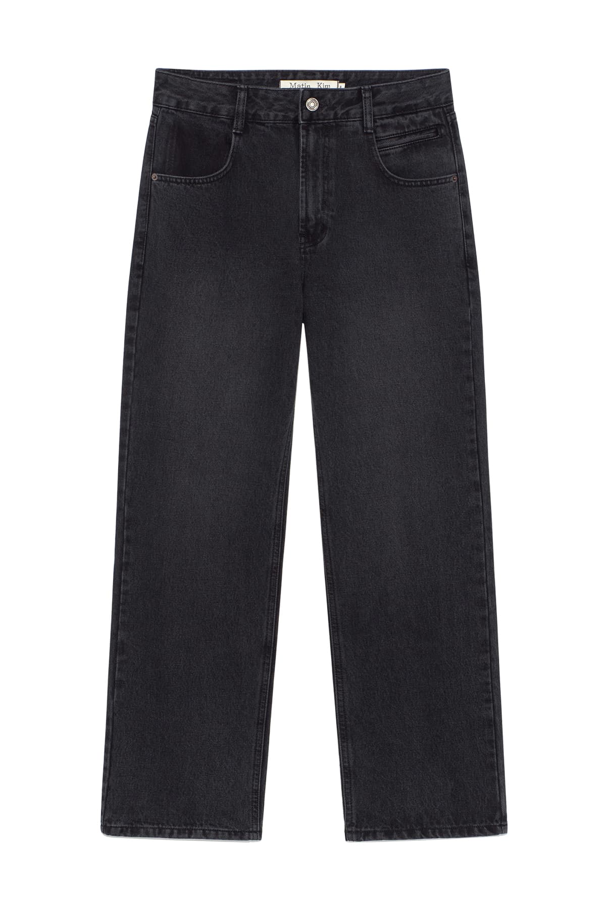 POCKET WASHED POINT DENIM PANTS IN BLACK