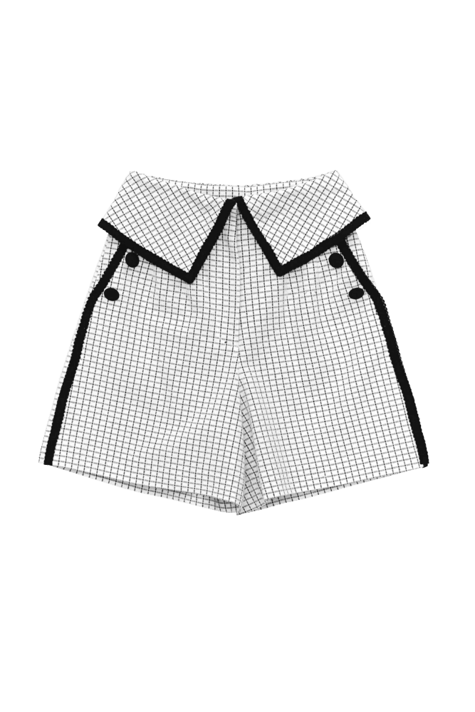 Check Sailor Shorts (White)